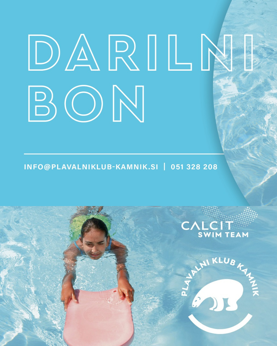 Darilna kartica vstop v svet plavanja Darilna kartica vstop v svet plavanja